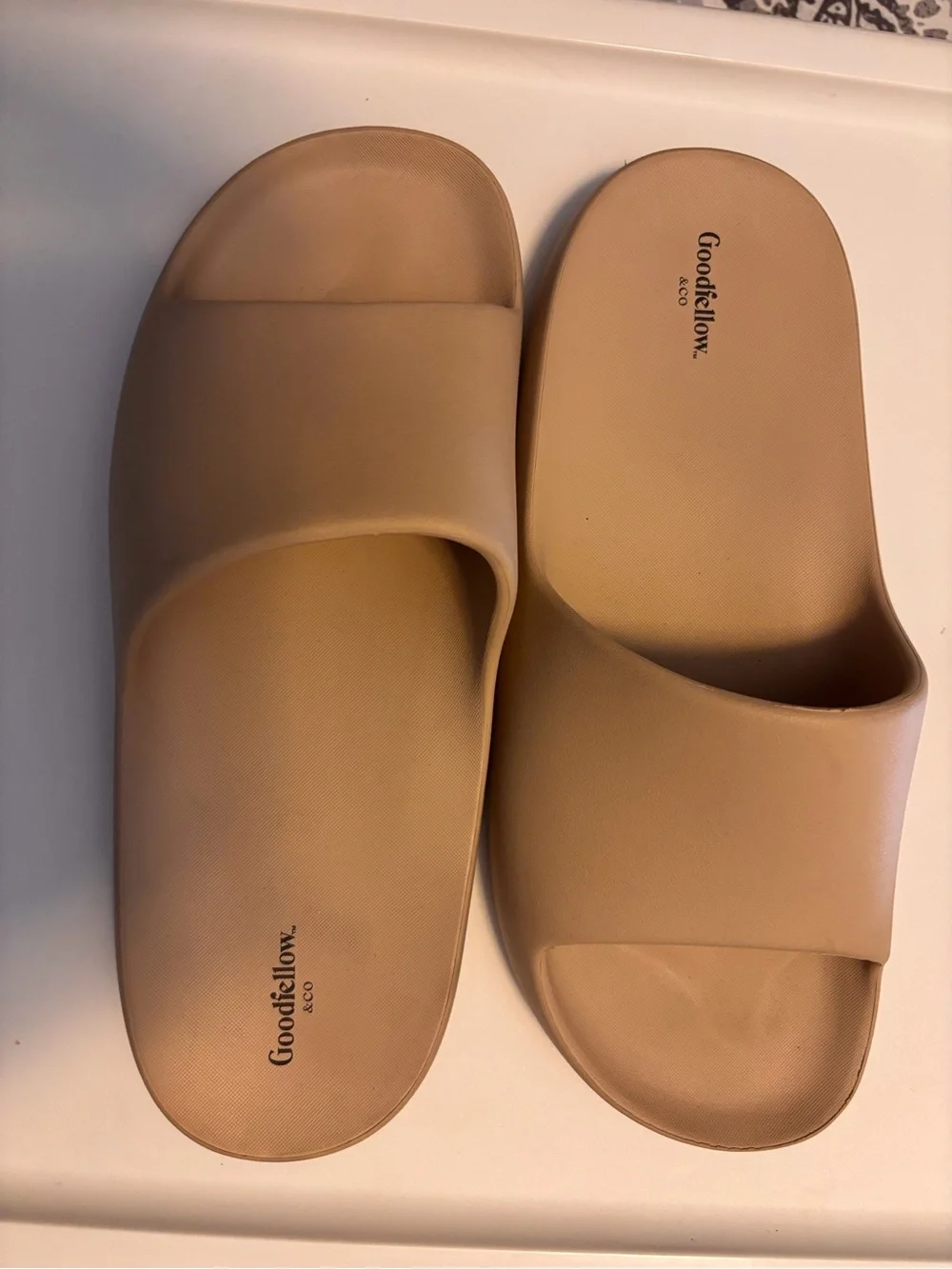 Goodfellow & Co Tan Minimalist Slide Sandals